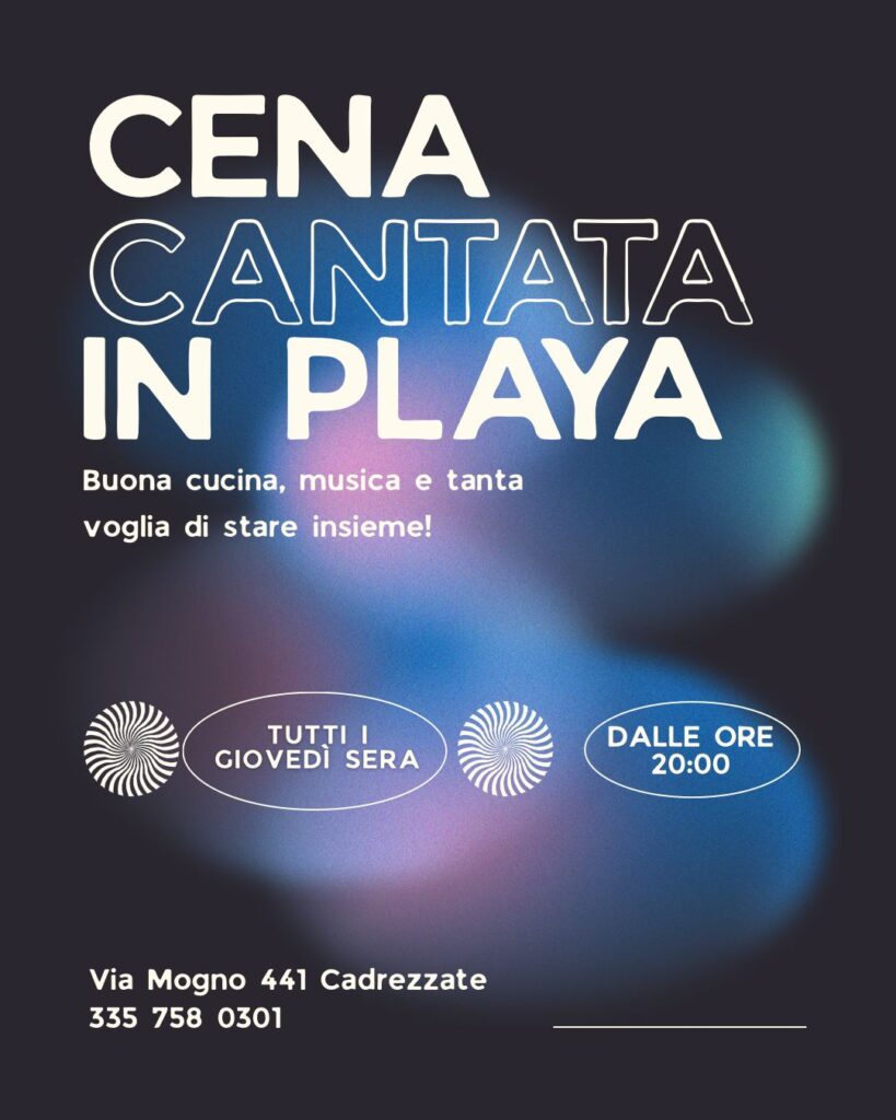 Tutti giovedi vi aspettiamo!!